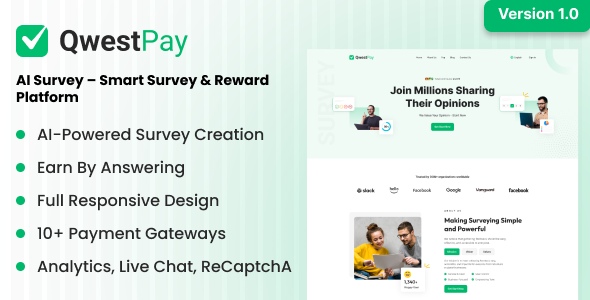 QwestPay - AI Survey Generator & Reward Platform